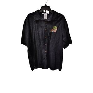 Disney Land Parks XL Black Mickey's Paradise Button Up Shirt